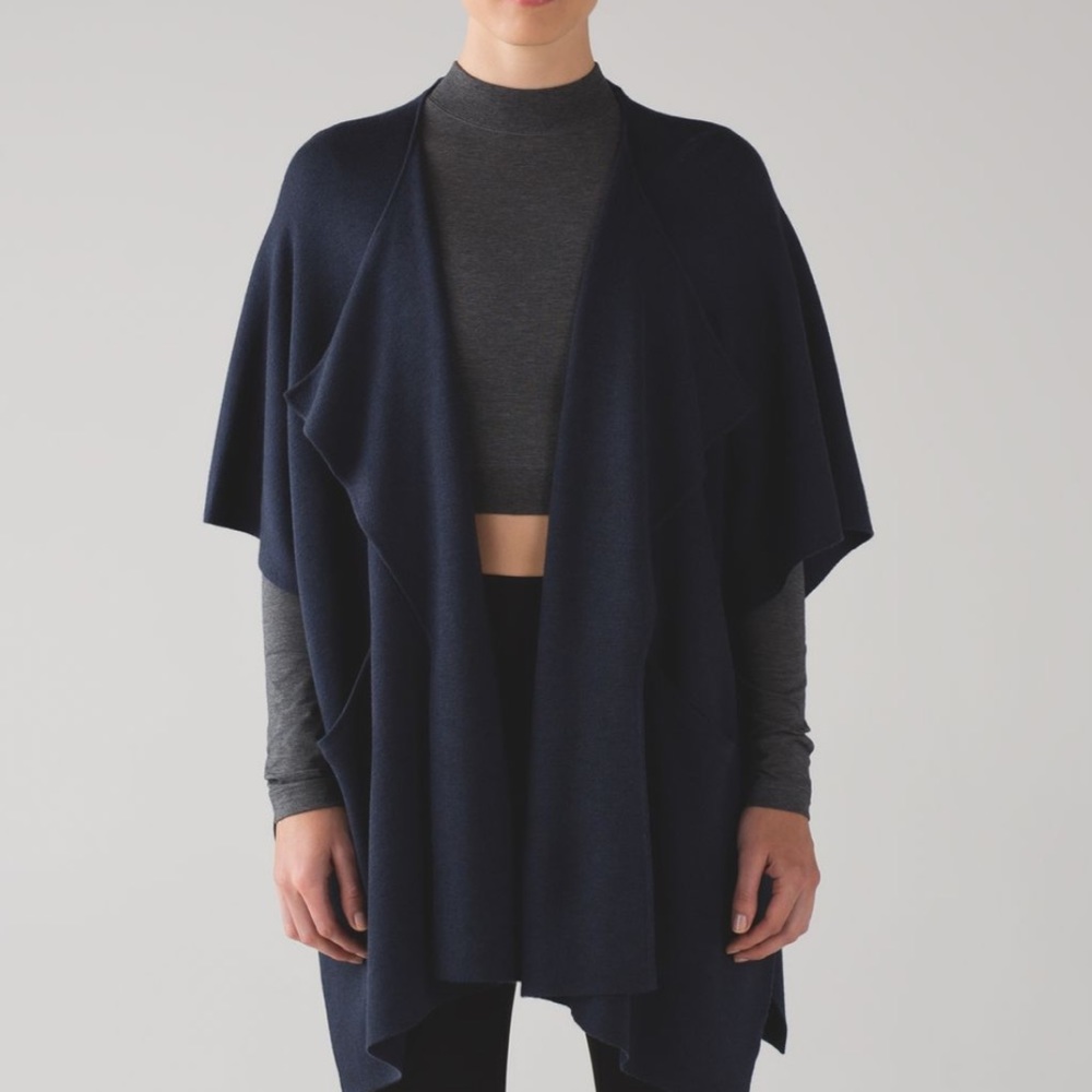 Lululemon After Asana Wrap Heathered Inkwell OS